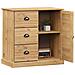 Credenza Con Cassetti Vigo 78x40x75cm Legno Massello Pino - Foto miniatura 3