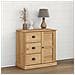 Credenza Con Cassetti Vigo 78x40x75cm Legno Massello Pino - Foto miniatura 1