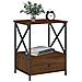 Comodino Rovere Marrone 50x41x65 Cm In Legno Multistrato - Foto miniatura 6
