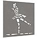 Decorazione Muro Giardino 55x55 Cm Ballerina In Acciaio Corten - Foto miniatura 3