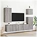 Mobili Tv A Parete 2pz Grigio Sonoma 80x30x41 Cm - Foto miniatura 3