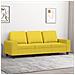Divano A 3 Posti Giallo Chiaro 180 Cm In Tessuto - Foto miniatura 1
