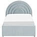 Letto Singolo Con Contenitore Velluto Azzurro 90 X 200 Cm Anet - Foto miniatura 5