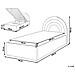 Letto Singolo Con Contenitore Velluto Azzurro 90 X 200 Cm Anet - Foto miniatura 7