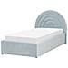 Letto Singolo Con Contenitore Velluto Azzurro 90 X 200 Cm Anet - Foto miniatura 8