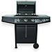 Barbecue A Gas 3 Bruciatori + Fornello Laterale Con Struttura In Acciaio Nero Lapillo Mini - Foto miniatura 1