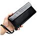 Portafoglio Lungo Di Lusso In Vera Pelle Per Donna Pochette Sottile Rfid Black - Foto miniatura 3