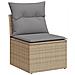 Set Divano Da Giardino 6 Pz Con Cuscini Beige In Polyrattan - Foto miniatura 3