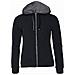 Classic Hoody Full Zip Lady Nero Xs - Foto miniatura 1