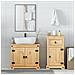 Set Mobili da Bagno 2 pz Corona in Legno Massello di Pino - Foto miniatura 3