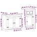 Set Mobili da Bagno 2 pz Corona in Legno Massello di Pino - Foto miniatura 4