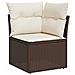 Set Divani Da Giardino 9pz Con Cuscini Marrone In Polyrattan - Foto miniatura 7