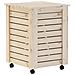 Cesta Biancheria Con Ruote Rana 45x45x64 Cm Legno Massello Pino - Foto miniatura 5