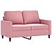 Divano a 2 Posti Rosa 120 cm in Velluto - Foto miniatura 1