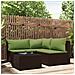 Set Mobili da Giardino 4 pz con Cuscini in Polyrattan Marrone - Foto miniatura 2