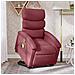 Poltrona Alzapersona Massaggio Reclinabile Rosso Vino Tessuto - Foto miniatura 2
