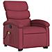 Poltrona Alzapersona Massaggio Reclinabile Rosso Vino Tessuto - Foto miniatura 4