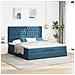 Struttura Letto Pouf con Materassi 180x200 cm Velluto - Foto miniatura 4