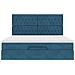 Struttura Letto Pouf con Materassi 180x200 cm Velluto - Foto miniatura 8