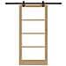 Porta scorrevole  con set di hardware 'ORKDAL'in legno massello e vetro, Porta interna  con vetro 'ORKDAL'93x202x4 cm in legno massello di pino - Foto miniatura 4