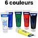Set Di Pittura Acrilica 6 Tubetti 75 Ml Con Colori Essenziali, Multicolore - Foto miniatura 3