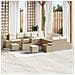 Set Divano da Giardino 13 pcs Beige e Crema 90 x 55 x 71 cm - Foto miniatura 2