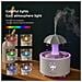 Diffusore Di Aromi A Goccia D'acqua Rotante Con Spina Ue - Umidificatore A Ultrasuoni Con Diffusore Di Oli Essenziali E Luce Led A 7 Colori Black - Foto miniatura 6