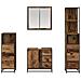 Set di mobili per il bagno con cassetto 4 pcs Legno vecchio - Foto miniatura 9