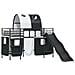 Struttura del letto loft per bambini Nero 99,5 x 190 cm Metallo - Foto miniatura 1