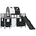 Struttura del letto loft per bambini Nero 99,5 x 190 cm Metallo - Foto miniatura 4