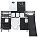 Struttura del letto loft per bambini Nero 99,5 x 190 cm Metallo - Foto miniatura 6