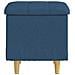 Pouf contenitore con cuscino Blu 40 x 40 x 45 cm Tessuto - Foto miniatura 6