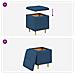 Pouf contenitore con cuscino Blu 40 x 40 x 45 cm Tessuto - Foto miniatura 9