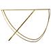 Consolle Ring Con Anelli In Ferro Oro E Piano Vetro Nero 120x40x79 Cm - Foto miniatura 3