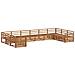 Set divani 10 pcs Naturale Legno di Acacia Massello - Foto miniatura 1