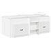 Struttura Letto Loft con Mobile 3 pcs Bianco Legno multistrato - Foto miniatura 1
