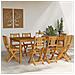 Sedie Bistro da Giardino 8 pcs Naturale 40 x 42 x 85 cm - Foto miniatura 3