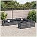 Set Divano da Giardino 10 pz con Cuscini Grigio in Polyrattan - Foto miniatura 2