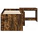 Struttura del Letto con Scrivania 2 pz Rovere Fumo - Foto miniatura 4