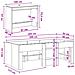 Struttura del Letto con Scrivania 2 pz Rovere Fumo - Foto miniatura 7