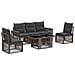 Set Divano da Giardino 6 pz Grigio e Grigio Scuro polyrattan - Foto miniatura 1
