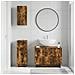 Set di armadietti da bagno in 3 pezzi EDE Rovere Fumo - Foto miniatura 5