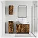 Set di armadietti da bagno in 3 pezzi EDE Rovere Fumo - Foto miniatura 7