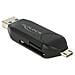91734 USB / Micro-USB Nero lettore di schede - Foto miniatura 2