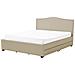 Letto Con Contenitore In Tessuto Beige 160x200cm Montpellier - Foto miniatura 7