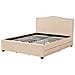 Letto Con Contenitore In Tessuto Beige 160x200cm Montpellier - Foto miniatura 16