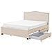 Letto Con Contenitore In Tessuto Beige 160x200cm Montpellier - Foto miniatura 14