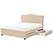 Letto Con Contenitore In Tessuto Beige 160x200cm Montpellier - Foto miniatura 18