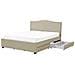 Letto Con Contenitore In Tessuto Beige 160x200cm Montpellier - Foto miniatura 8