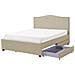 Letto Con Contenitore In Tessuto Beige 160x200cm Montpellier - Foto miniatura 1